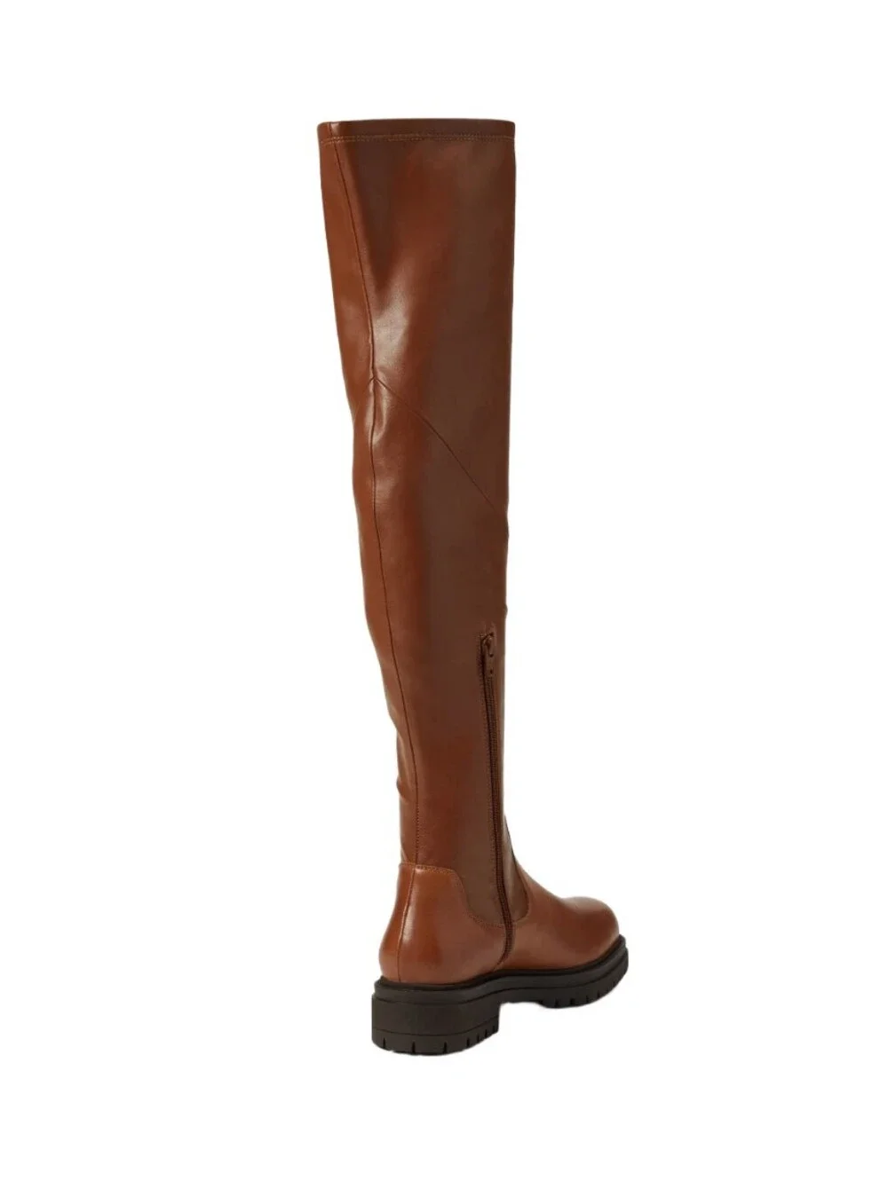 Charles David Erratic Faux Leather Over The Knee Cognac Colored Boots Size: 6